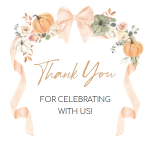 1110 Bow Pumpkin Baby Shower Squared Favor Tags A: 1110 Bow Pumpkin Baby Shower Mega Bundle