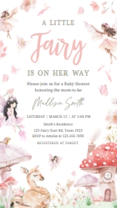 1011 Little Fairy Baby Shower Invitation Mobile A: 1011 Little Fairy Baby Shower Mega Bundle