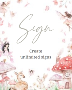 1011 Little Fairy Baby Shower Custom Sign A: 1011 Little Fairy Baby Shower Mega Bundle