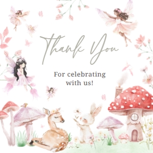 1011 Little Fairy Baby Shower Square Favor Tag A: 1011 Little Fairy Baby Shower Mega Bundle