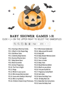 1125 Minimalist A Little Boo Baby Shower Games Bundle 1 A: 1125 Minimalist A Little Boo Baby Shower Games