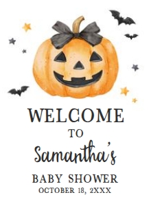 1125 Minimalist A Little Boo Baby Shower Welcome Sign 11x15 A: 1125 Minimalist A Little Boo Baby Shower Welcome Sign