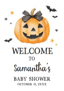 1125 Minimalist A Little Boo Baby Shower Welcome Sign A2 A: 1125 Minimalist A Little Boo Baby Shower Welcome Sign