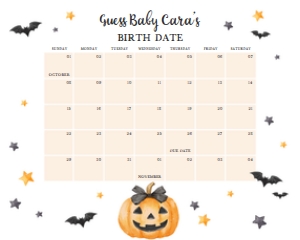 1125 Minimalist A Little Boo Baby Shower Calendar 10x8 A: 1125 Minimalist A Little Boo Baby Shower Mega Bundle