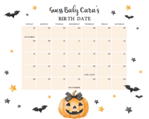 1125 Minimalist A Little Boo Baby Shower Calendar 20x16 A: 1125 Minimalist A Little Boo Baby Shower Mega Bundle