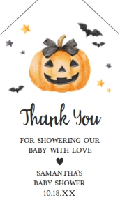 1125 Minimalist A Little Boo Baby Shower Favor Tag design preview