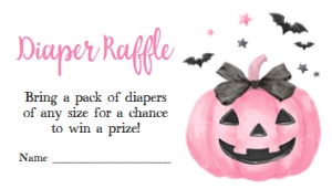 1125 Pink Minimalist A Little Boo Baby Shower Diaper Raffle B 1: 1125 Pink Minimalist A Little Boo Baby Shower Invitation Set