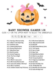 1125 Pink Minimalist A Little Boo Baby Shower Games Bundle 1 B: 1125 Pink Minimalist A Little Boo Baby Shower Mega Bundle
