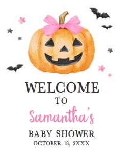 1125 Pink Minimalist A Little Boo Baby Shower Welcome Sign 16x20 B: 1125 Pink Minimalist A Little Boo Baby Shower Mega Bundle