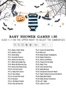1127 Boy A Little Boo is Almost Due Baby Shower Games Bundle 2 A: 1127 Boy A Little Boo is Almost Due Baby Shower Games