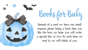 1125 Blue Minimalist A Little Boo Baby Shower Books for Baby C 1: 1125 Blue Minimalist A Little Boo Baby Shower Invitation Set