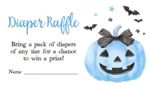 1125 Blue Minimalist A Little Boo Baby Shower Diaper Raffle C 1: 1125 Blue Minimalist A Little Boo Baby Shower Invitation Set