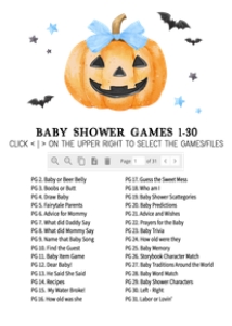 1125 Blue Minimalist A Little Boo Baby Shower Games Bundle 2 C: 1125 Blue Minimalist A Little Boo Baby Shower Mega Bundle
