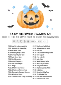1125 Blue Minimalist A Little Boo Baby Shower Games Bundle 1 C: 1125 Blue Minimalist A Little Boo Baby Shower Mega Bundle