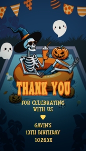 107BD Skeleton Summerween Birthday Party Favor Tag A: 107BD Skeleton Summerween Birthday Party Favor Tag