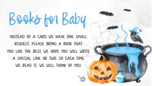 1148 Blue Baby is Brewing Halloween Baby Shower Books for Baby B: 1148 Blue Baby is Brewing Halloween Baby Shower Invitation Set