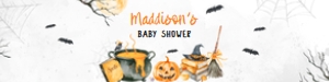 1148 Baby is Brewing Halloween Baby Shower Bottle Label design preview