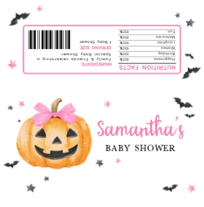 1125 Pink Minimalist A Little Boo Baby Shower Candy Wrapper B: 1125 Pink Minimalist A Little Boo Baby Shower Mega Bundle