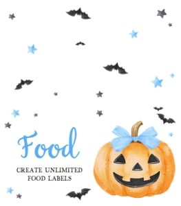 1125 Blue Minimalist A Little Boo Baby Shower Food Label C: 1125 Blue Minimalist A Little Boo Baby Shower Mega Bundle