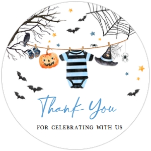 1127 Boy A Little Boo is Almost Due Baby Shower Baby Shower Round Favor Tag A: 1127 Boy A Little Boo is Almost Due Baby Shower Mega Bundle