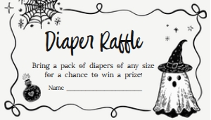 1152 Whimsical A Baby Is Brewing Halloween Baby Shower Diaper Raffle A: 1152 Whimsical A Baby Is Brewing Halloween Baby Shower Mega Bundle