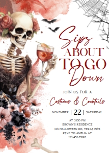 114SE Sips About to Go Down Invitation design preview