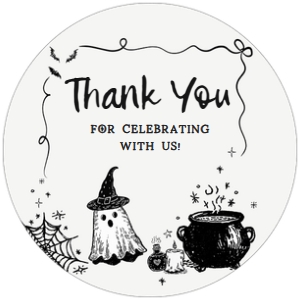 1152 Whimsical A Baby Is Brewing Halloween Baby Shower Round Favor Tag A: 1152 Whimsical A Baby Is Brewing Halloween Baby Shower Mega Bundle