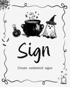 1152 Whimsical A Baby Is Brewing Halloween Baby Shower Custom Sign A: 1152 Whimsical A Baby Is Brewing Halloween Baby Shower Mega Bundle
