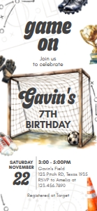 120BD Soccer Birthday Invitation Mobile C (FS): 120BD Soccer Birthday Invitation