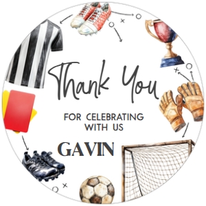 120BD Soccer Birthday Round Favor Tag A: 120BD Soccer Birthday Round Favor Tag