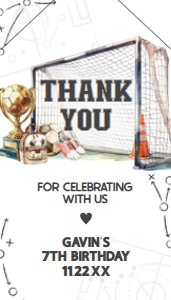 120BD Soccer Birthday Favor Tag with Line B: 120BD Soccer Birthday Favor Tag
