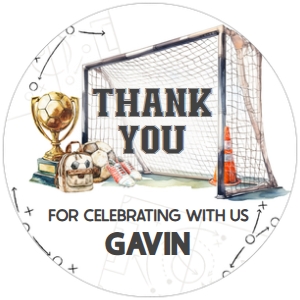 120BD Soccer Birthday Round Favor Tag B: 120BD Soccer Birthday Round Favor Tag