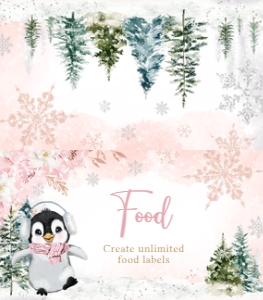 557 Pink Penguin Baby Shower Baby Shower Food Label: 557 Pink Penguin Baby Shower Mega Bundle