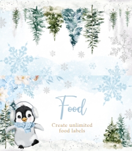 559 Blue Penguin Baby Shower Baby Shower Food Label: 559 Blue Penguin Baby Shower Mega Bundle