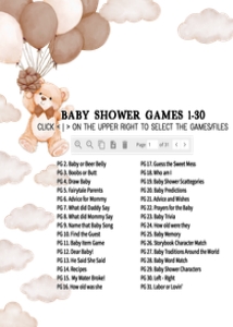 1027 Brown We Can Bearly Wait Baby Shower Games Bundle 2 B: 1027 Brown We Can Bearly Wait Baby Shower Games Bundle