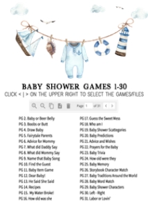 1067 Clothesline Ahoy Baby Shower Games Bundle 2 A: 1067 Clothesline Ahoy Baby Shower Games