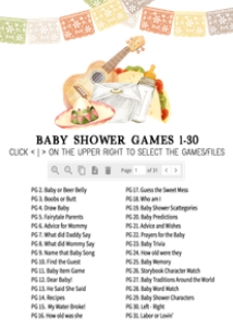 1075 Gender Neutral Taco Bout Baby Baby Shower Games Bundle 2 A: 1075 Gender Neutral Taco Bout Baby Baby Shower Games