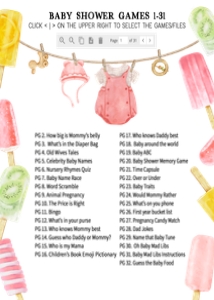 1078 Girl Ready to Pop Baby Shower Games Bundle 1 A: 1078 Girl Ready to Pop Baby Shower Games