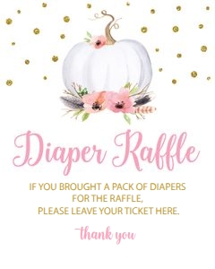 Pumpkin Diaper Raffle & Cards design preview