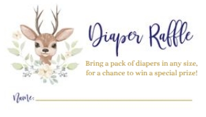 Little Buck Diaper Raffle Ticket: Little Buck Diaper Raffle Ticket