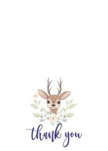 Little Buck Thank You Card design preview