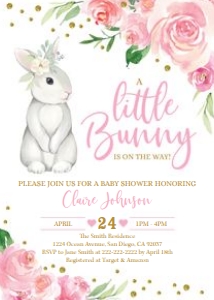 Bunny baby shower invitation: Bunny Baby Shower Invitation