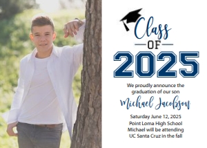 Graduation Announcement Blue design preview