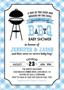 Baby Q Invitation Light Blue: Baby Q Invitation Light Blue