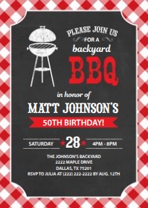 BBQ Birthday Invitation design preview