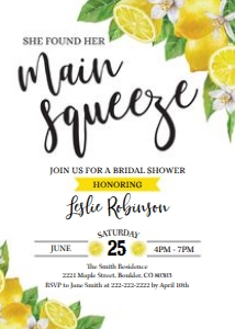 Lemon Bridal Shower Invitation design preview