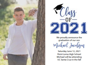 Graduation Announcement Photo Royal design preview