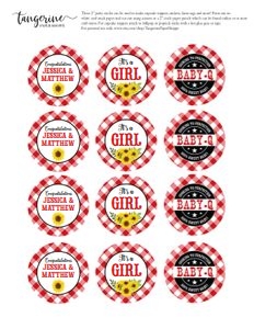 Baby Q Sunflower Cupcake Toppers design preview