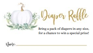Pumpkin Diaper Raffle design preview