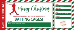 Batting Cages Ticket Christmas: Batting Cages Ticket Christmas